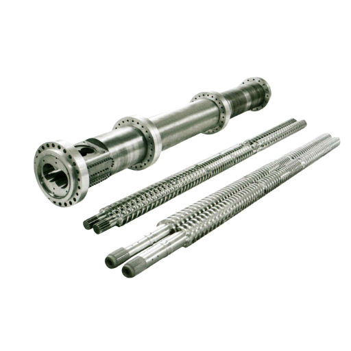 สกรูคู่แบบขนานและกระบอกสำหรับเครื่องอัดรีด